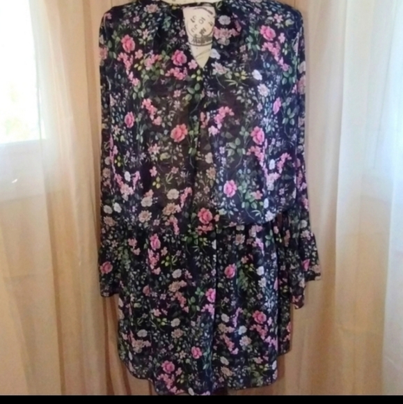 Shake Floral Sheer Dress - Picture 6 of 8